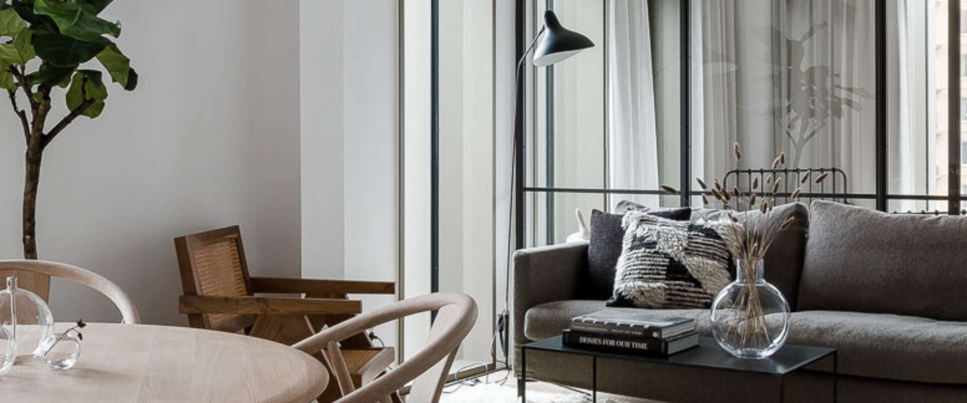 View of living room space