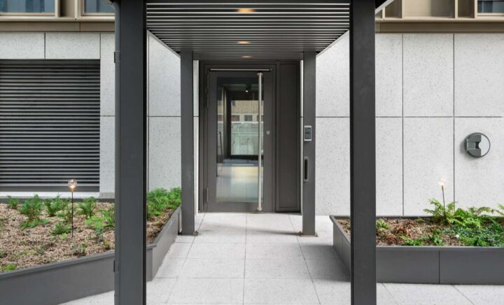 Walkway in courtyard